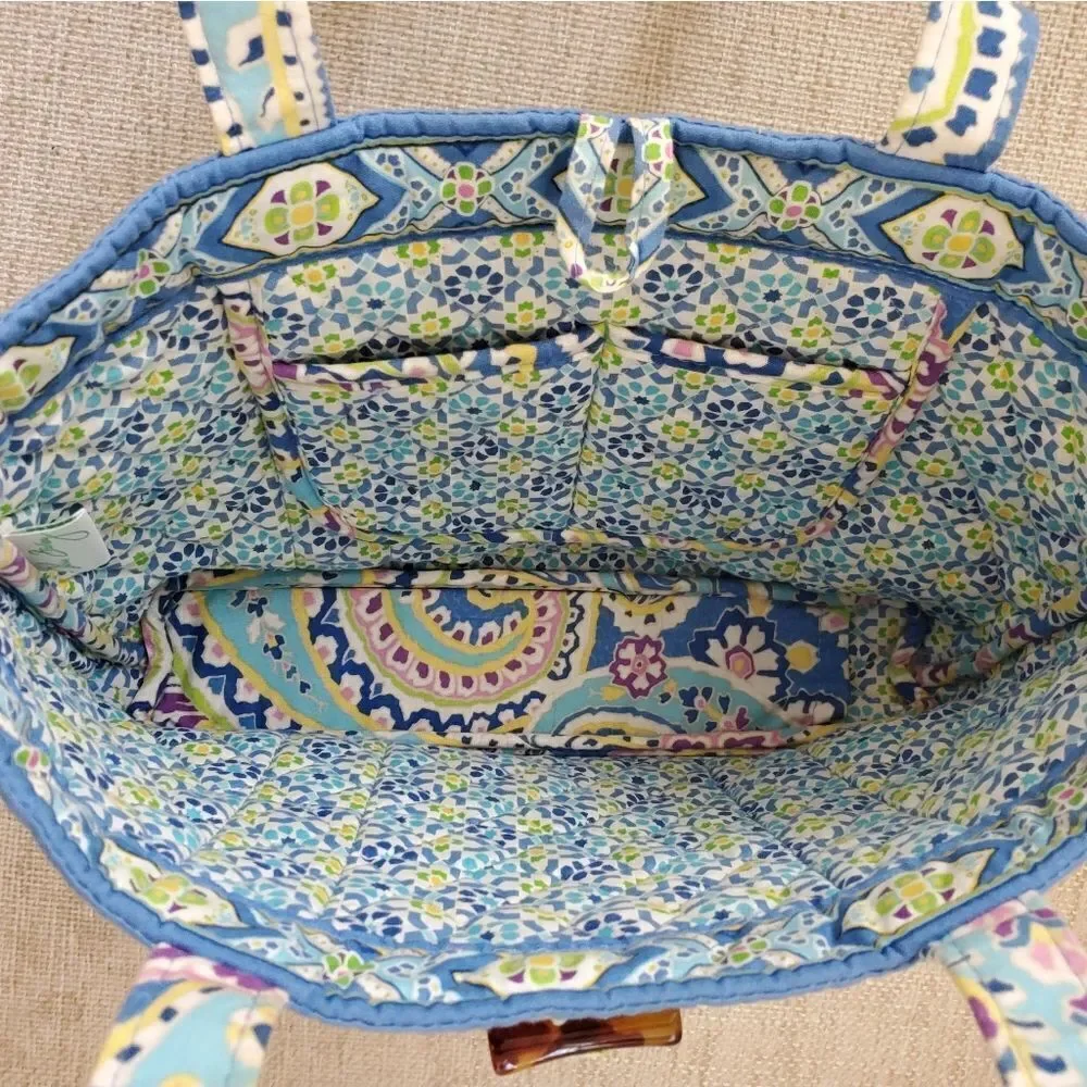 Vera Bradley Small Tic Tac Tote & Checkbook Cover in Capri Blue